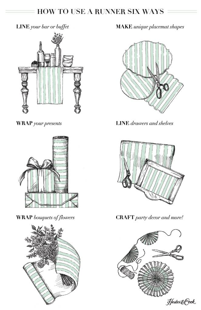 Hester & Cook Hester and Cook Paper Table Runner - Black Archival Disposable Wide Table Runner for Parties or Weddings - American Made - Image 5